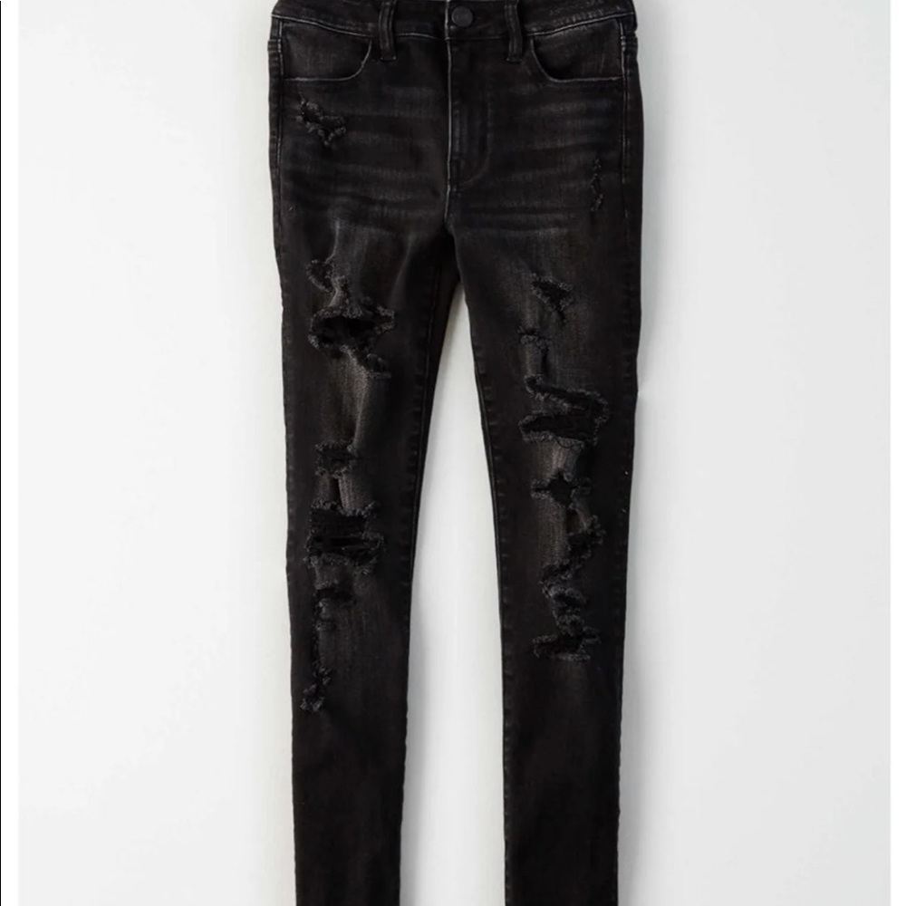 American Eagle High Rise Stretch Ripped Jeans - Picture 3 of 6